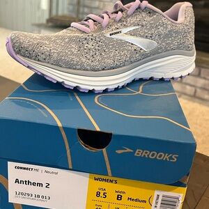 Brooks Anthem 2 Running Shoes Womens Size 8.5 Gray Violet 1202931B013